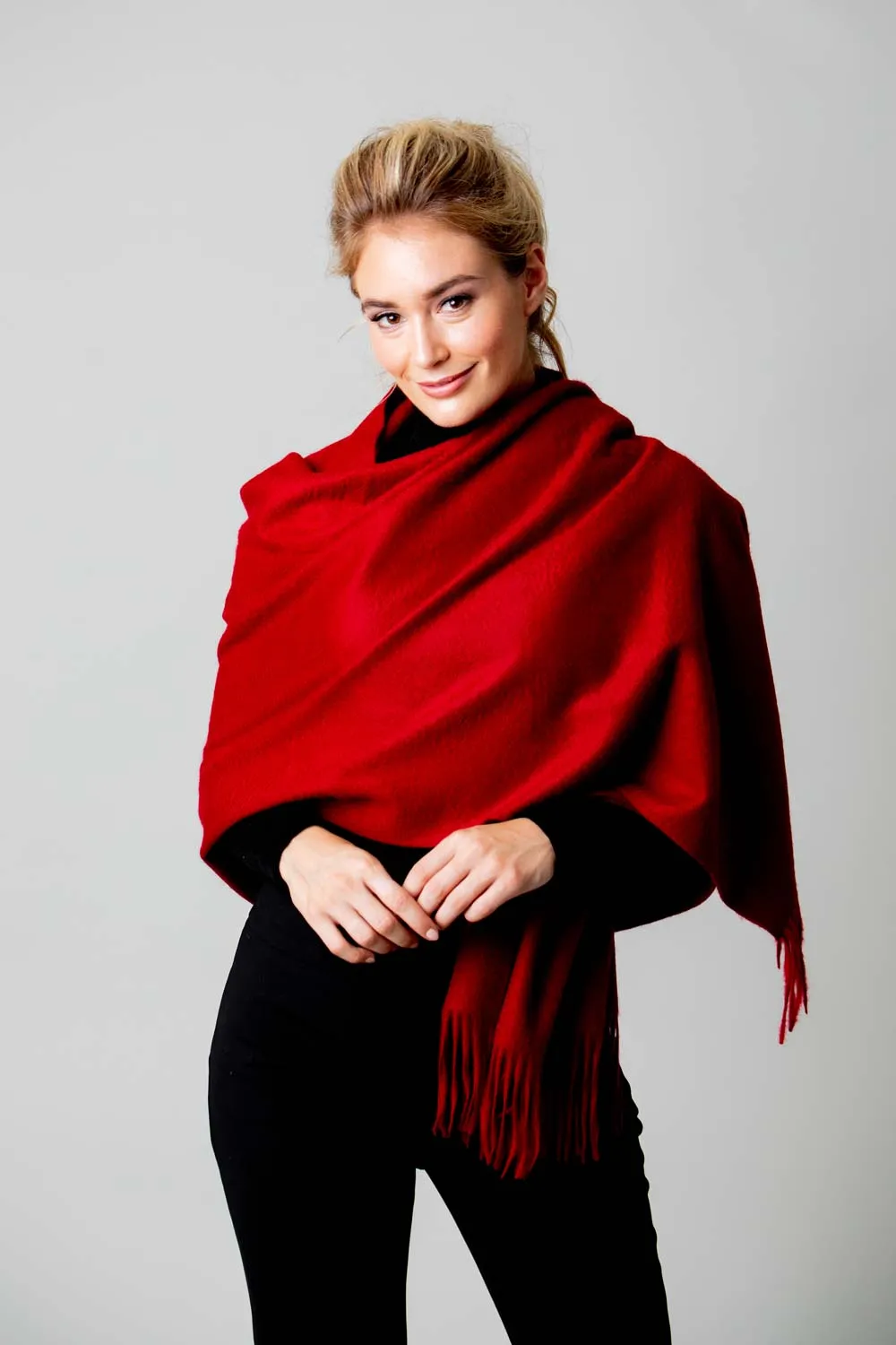 Cashmere Stole - Cherry