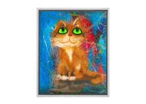 Cat Series | Green Eyes | Canvas Wall Art Print