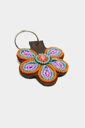 Flower Keyring | Pink/Sea Green