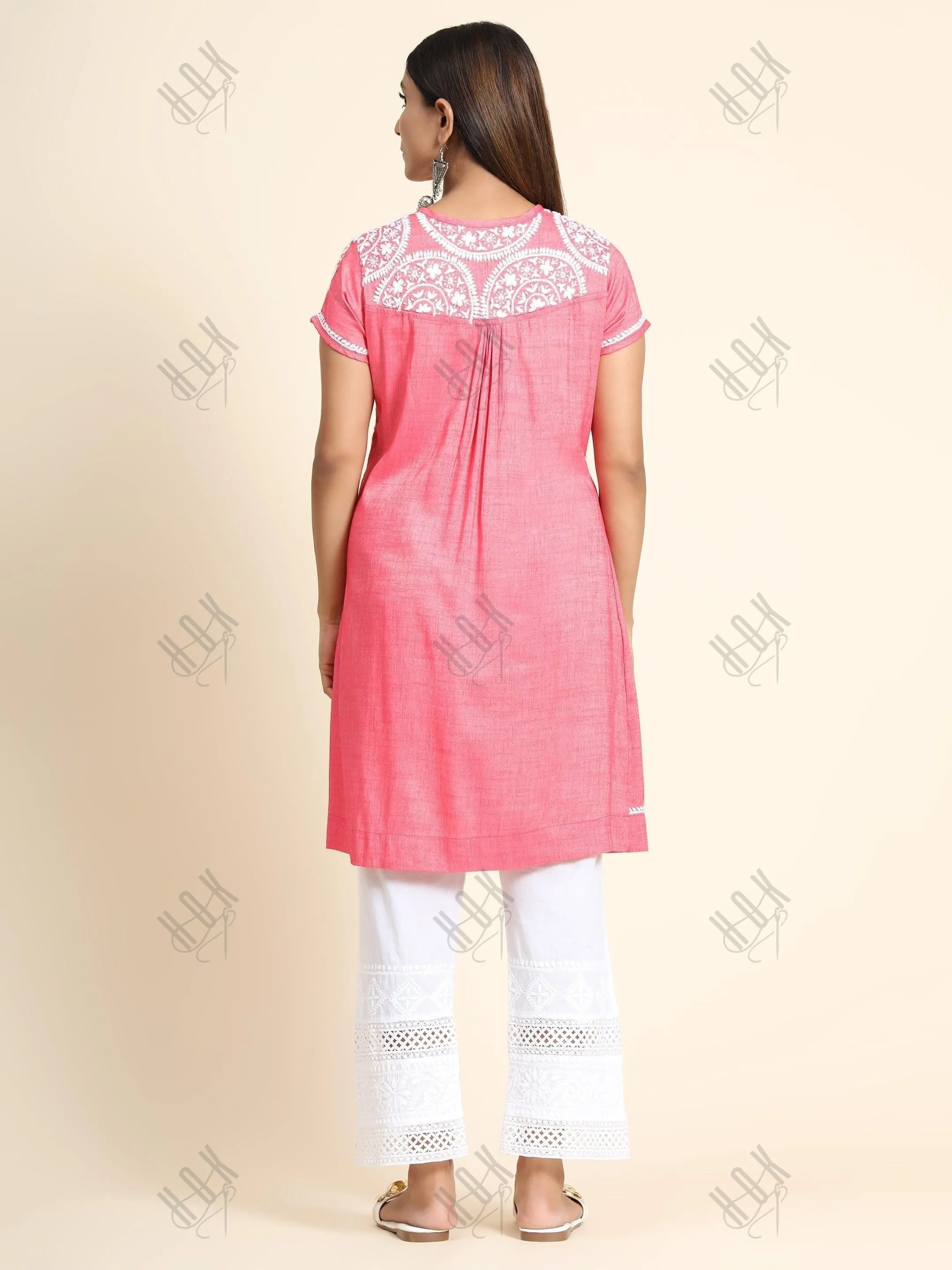 Hand Embroidery Chikankari Tunic for Women