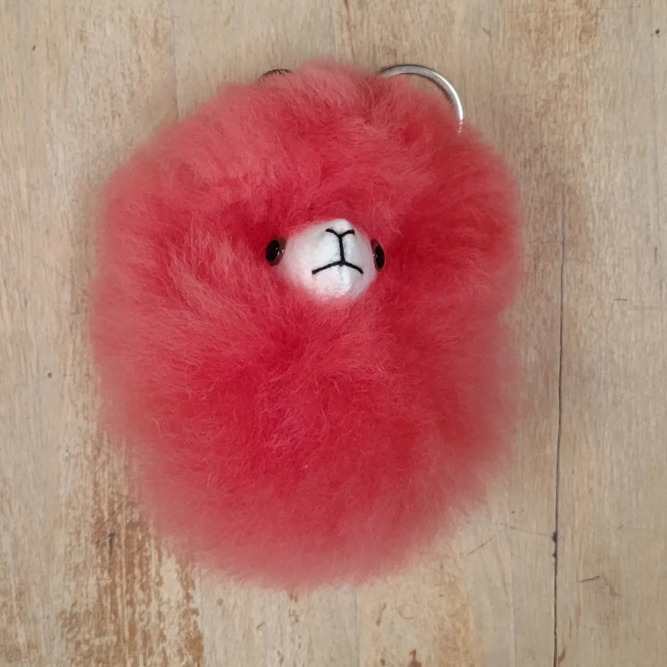 Happy Alpaca Face Keychain