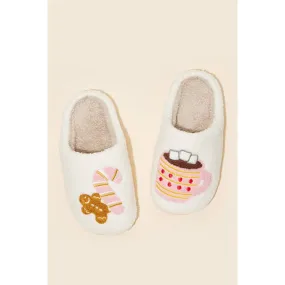 Hot Chocolate Fuzzy Fleece Soft Slipper