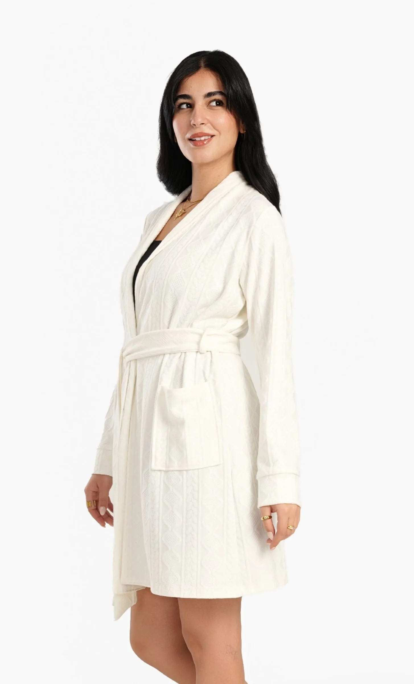 Jacquard Knitted Robe