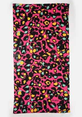 Large Pink Animal Print Towel