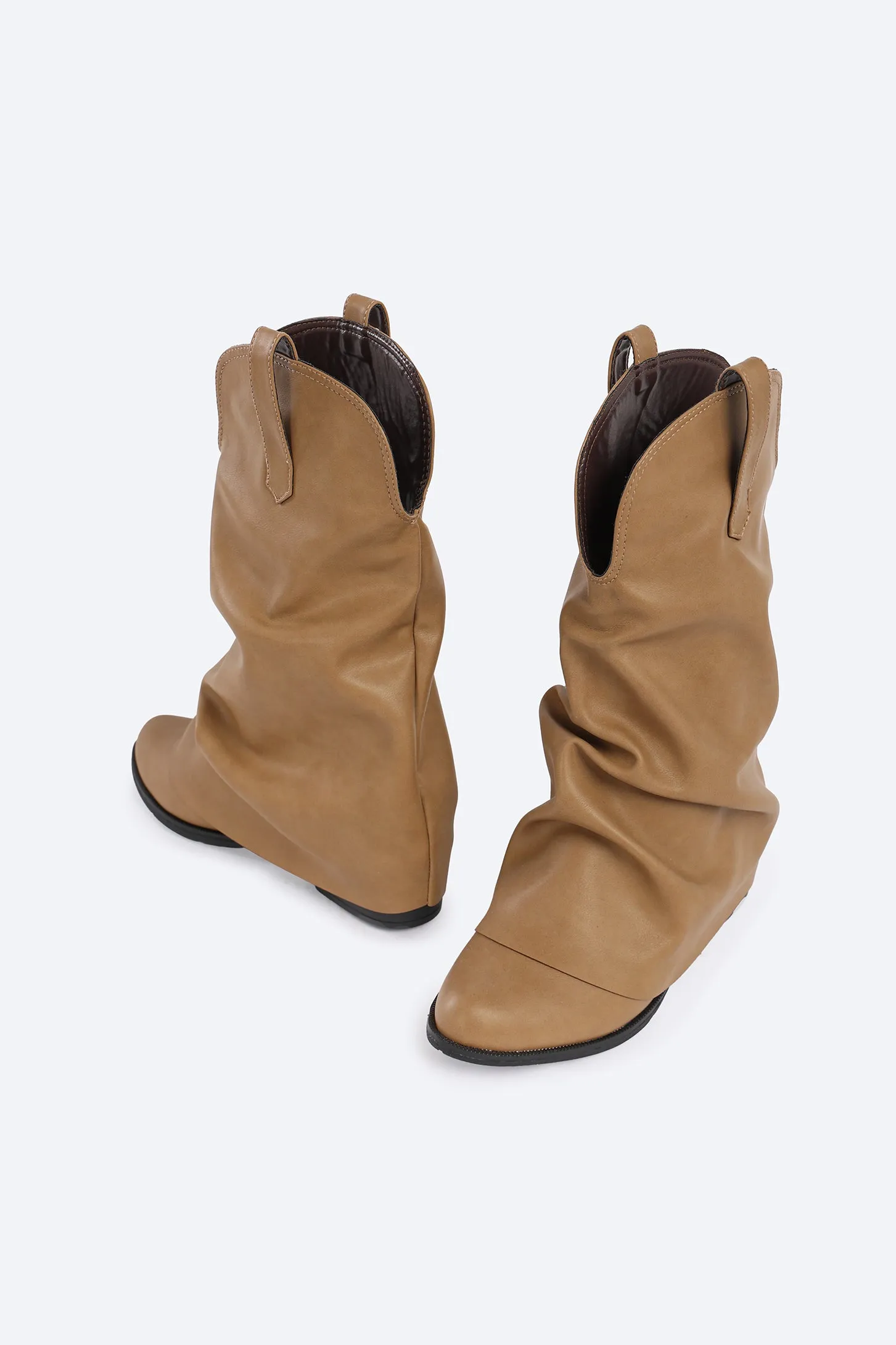 LUXE GLOW BOOTS - BEIGE