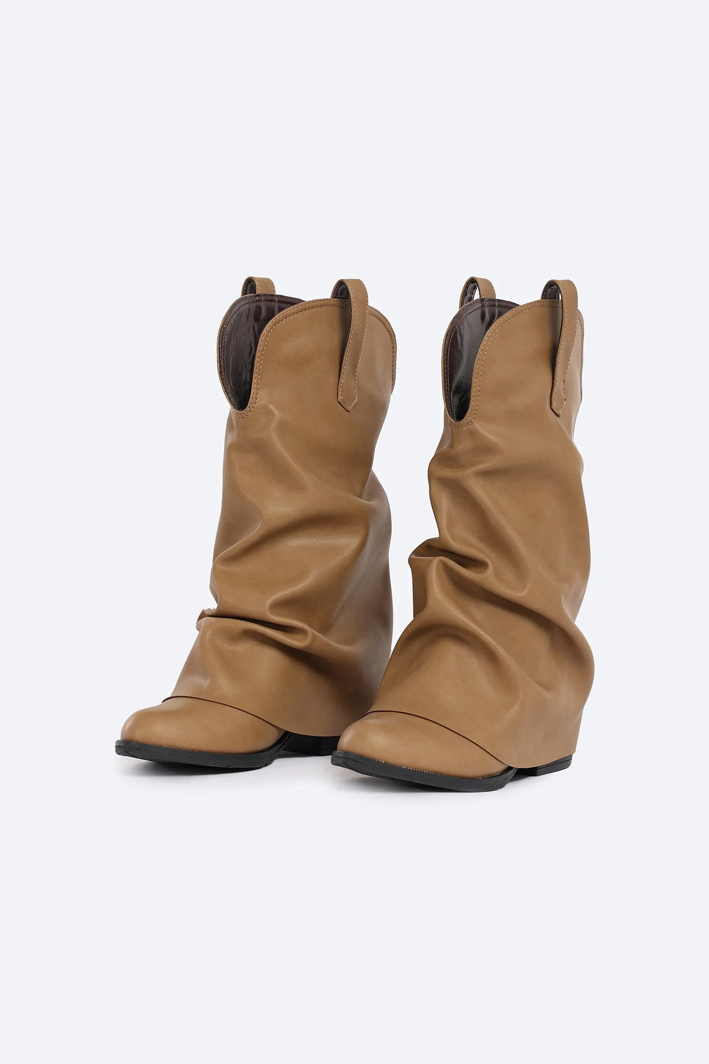 LUXE GLOW BOOTS - BEIGE