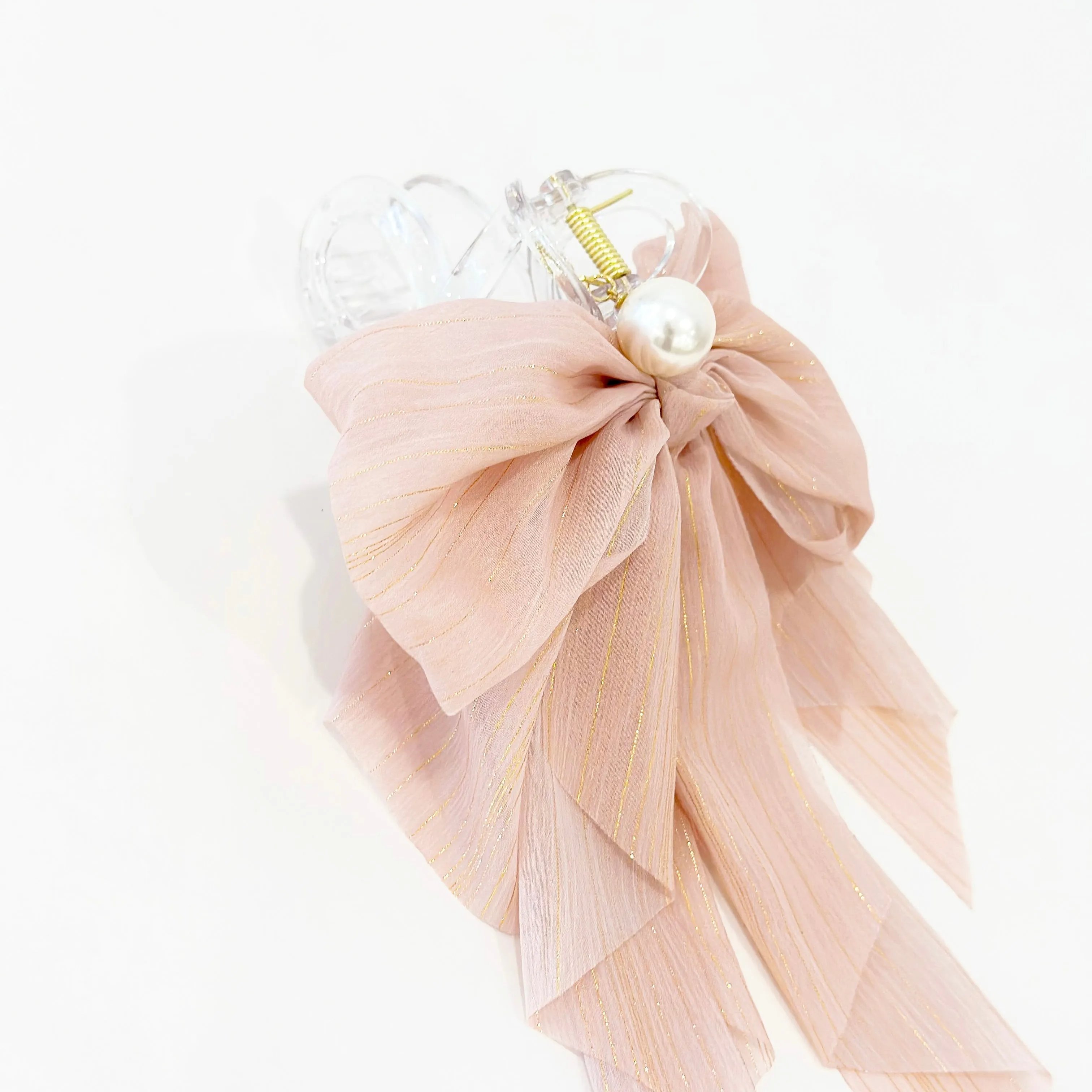 Pastel Vinca Ribbon Hair Claw