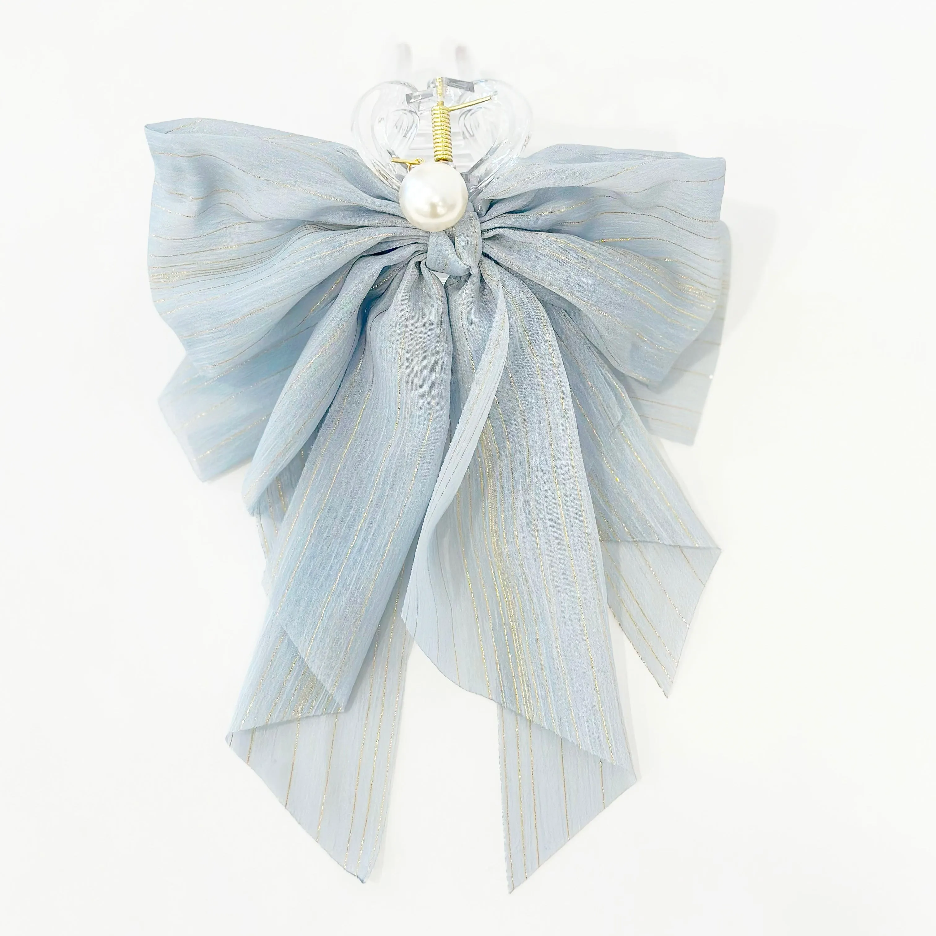 Pastel Vinca Ribbon Hair Claw