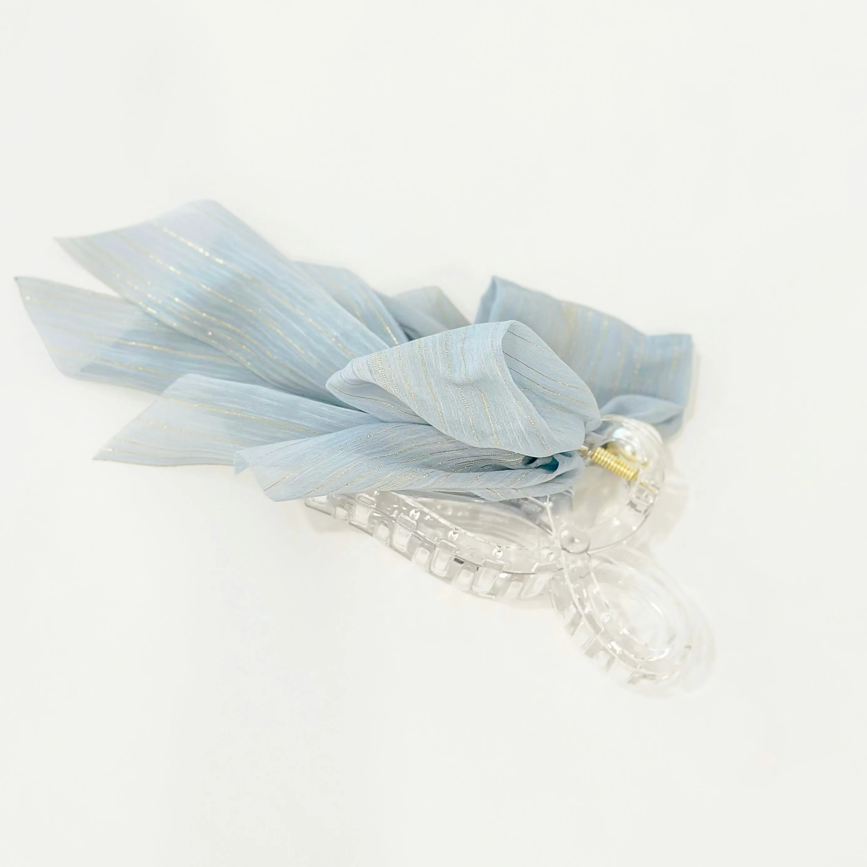 Pastel Vinca Ribbon Hair Claw