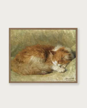 "A Sleeping Cat" Art Print