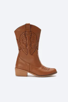 TEXAS COWBOY BOOTS - BROWN