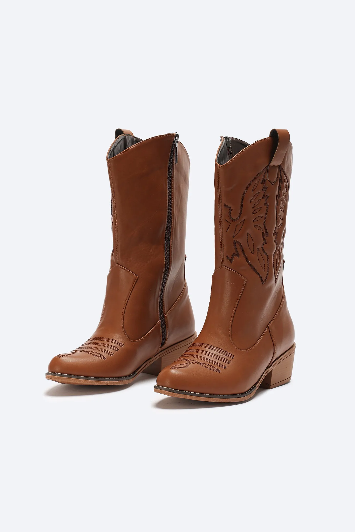 TEXAS COWBOY BOOTS - BROWN