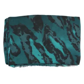 Versace Scarf Turquoise Black Design - Modal Cashmere Shawl SALE