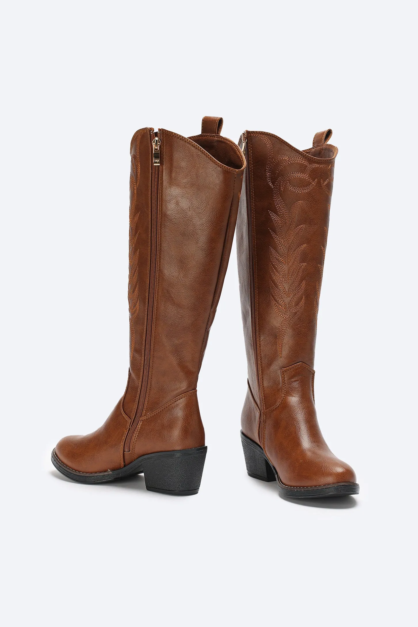 WESTERN COWBOY BOOTS - BROWN